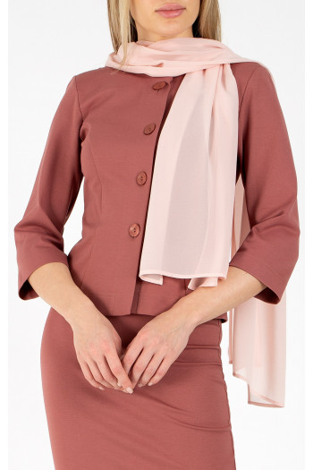 Eșarfă vaporoasă în roz delicat