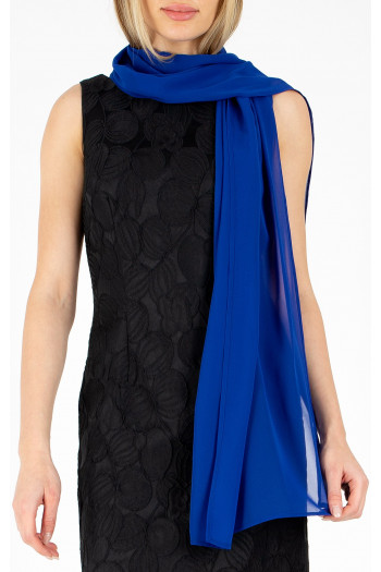 Eșarfă delicată dintr-un material vaporos de culoare Deep Ultramarine