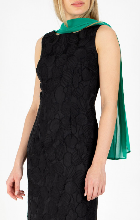 Eșarfă fină dintr-un material vaporos de culoare verde 