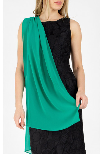 Eșarfă fină dintr-un material vaporos de culoare verde  [1]