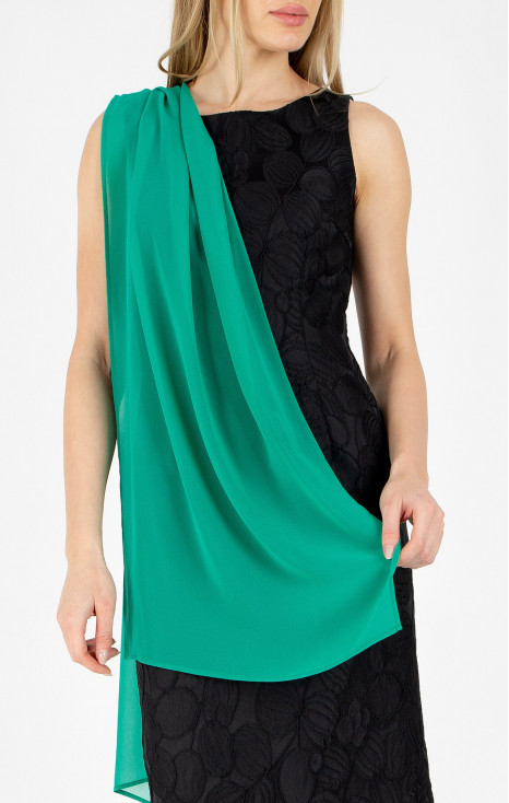 Eșarfă fină dintr-un material vaporos de culoare verde  [1]