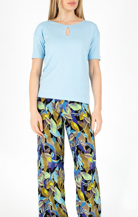 Bluză cu design modern cu siluetă lejeră de culoare Dream Blue