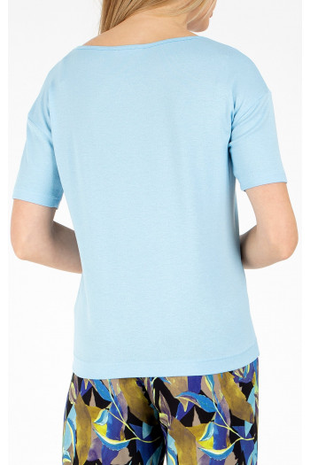 Bluză cu design modern cu siluetă lejeră de culoare Dream Blue [1]