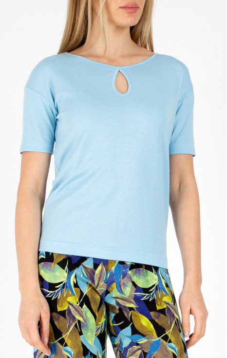 Bluză cu design modern cu siluetă lejeră de culoare Dream Blue