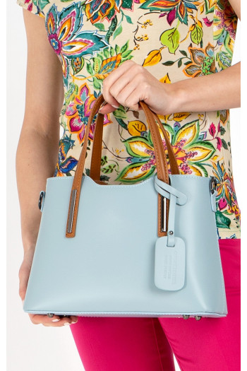 Geantă elegantă Geantă elegantă din piele netedă pentru damă, de culoare Heavenly