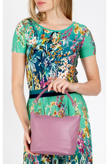 Geantă mică elegantă din piele naturală de culoare Orchidea [1]