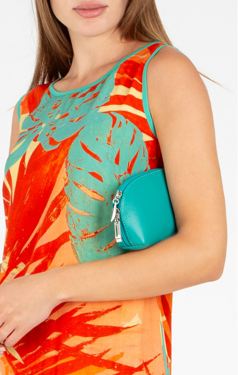 Portfard compact din piele naturală, de culoare Emerald [1]