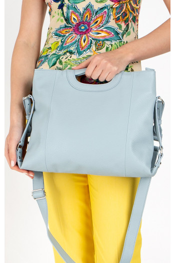 Geantă confortabilă de damă, din piele naturală în culoarea Baby Blue [1]