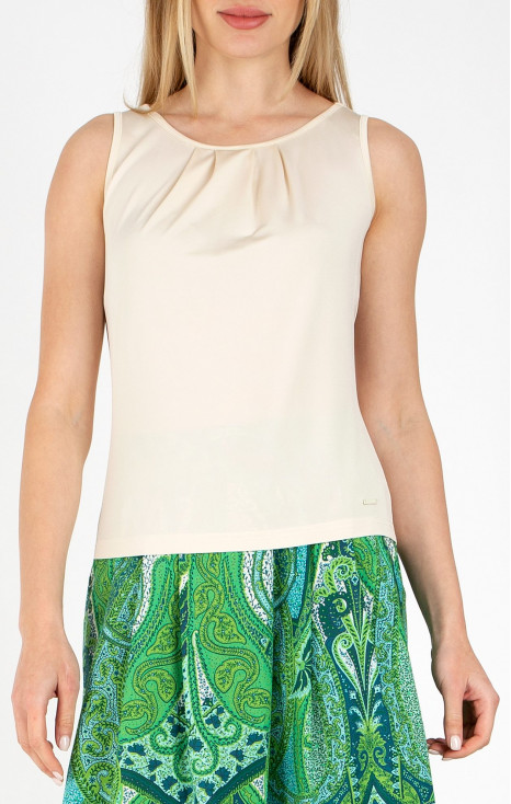 Bluză din jerseu luxos &icirc;n culoarea Summer Sand