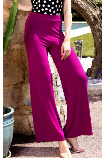 Pantaloni din tricot de culoare Festival Fuchsia