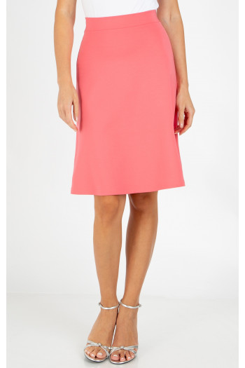 Fustă evazată din tricot dens, în culoarea Strawberry Pink