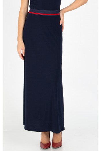 Fustă maxi din jerseu solid, de culoare Dark Navy Blue [1]