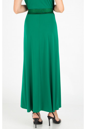 Fustă elegantă din jerseu solid, de culoare Ultramarine Green [1]