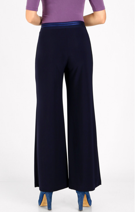 Pantaloni din tricot tip jersey, în culoarea Night Sky [1]