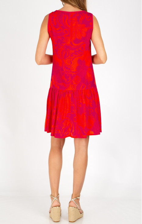 Summer dress in viscose with Vibrant Fuchsia Print [1]