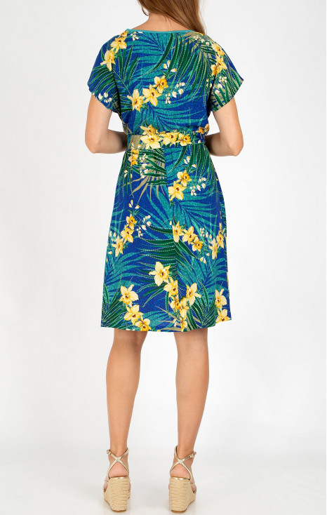 Dress in lightweight viscose with Tropical Breeze Print [1]