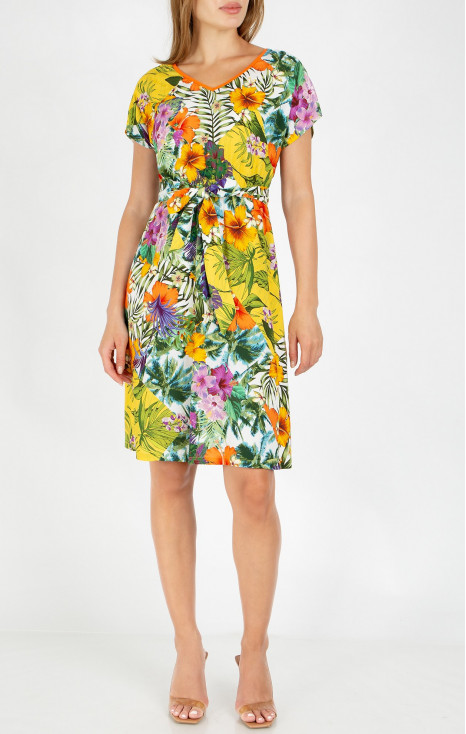 Summer dress with Tropical Summer Floral Print