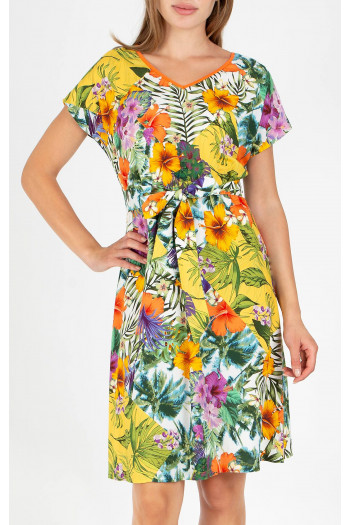 Summer dress with Tropical Summer Floral Print [1]