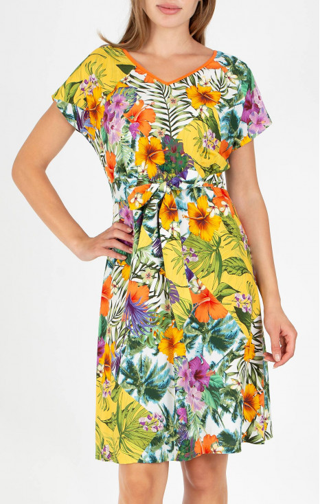 Summer dress with Tropical Summer Floral Print [1]