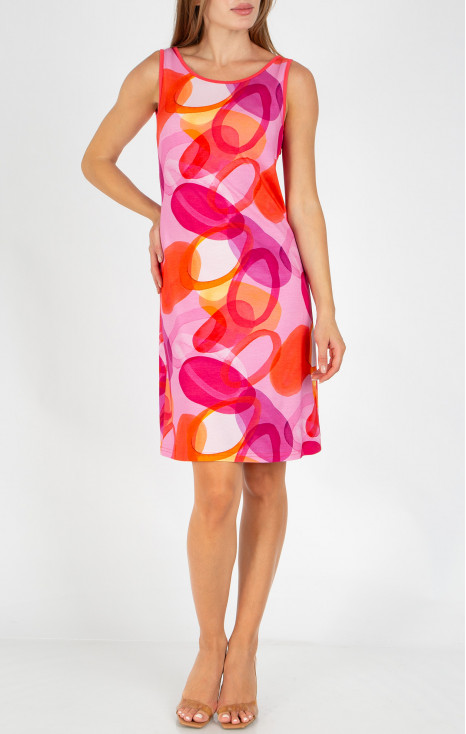 Rochie de vară &icirc;n nuanțe coral și roz