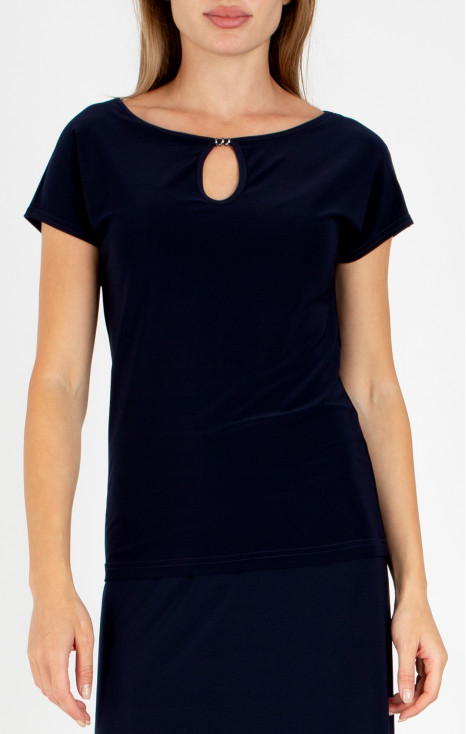 Bluză elegantă &icirc;n culoarea Dark Navy Blue