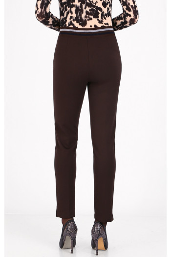 Pantaloni eleganți din tricot compact, în culoarea Black Coffee [1]