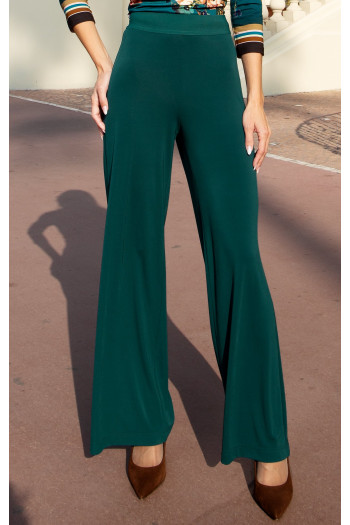 Pantaloni din material de tricot, de culoare Jasper Green