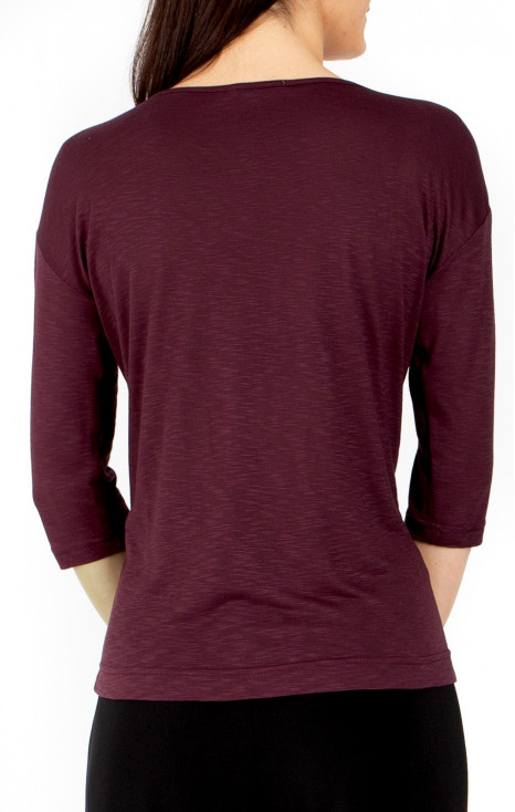 Burgundy Soft Touch Lightweight Jersey Blouse [1]