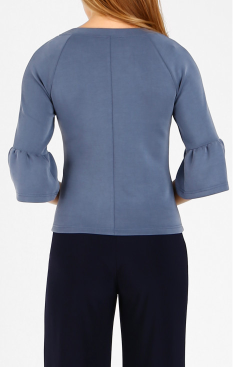 Bluză stilată, de culoare Infinity Blue