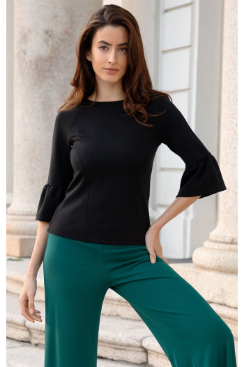 Bluză stilată, de culoare neagră