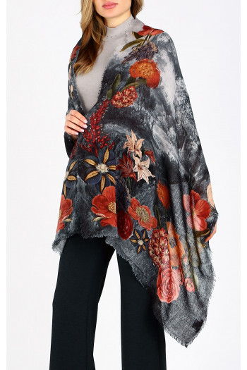 Eșarfă florală din lână și modal Mystic Eternal Garden [1]