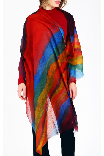 Eșarfă spectaculoasă din lână fină Kaleidoscope Wave [1]