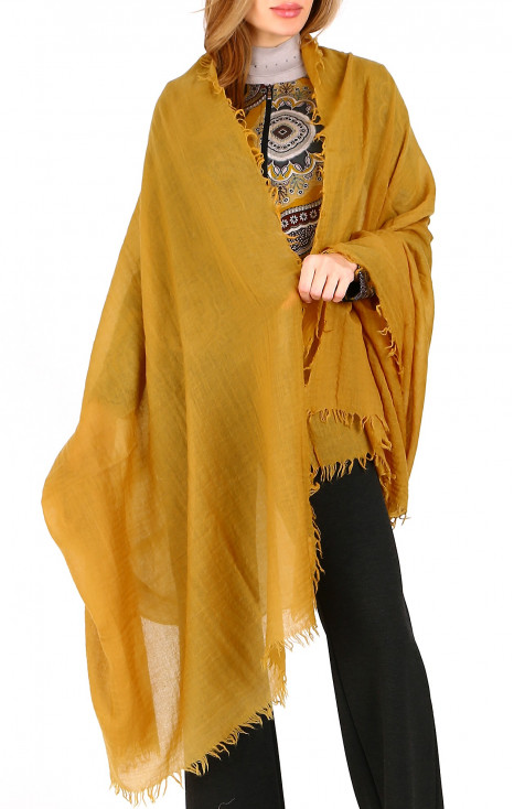 Wool scarf in Honey Mustard colour [1]