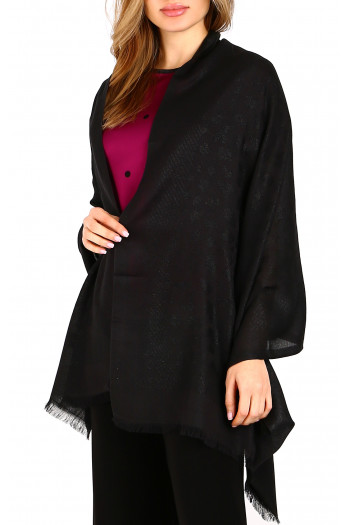 Fular de lux cu sclipire delicată, Black Moon Jacquard