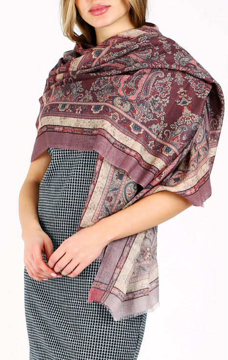 Eșarfă moale și călduroasă din lână și mătase  Velvet Rose Tapestry [1]