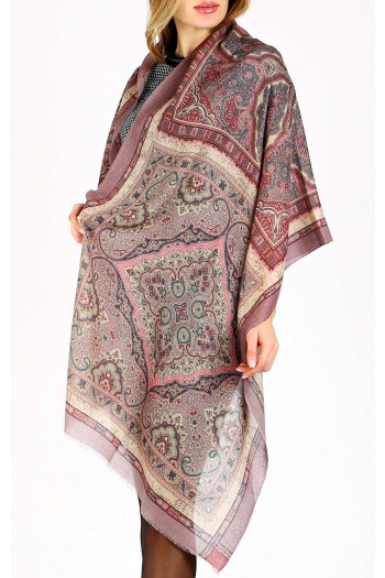 Eșarfă moale și călduroasă din lână și mătase  Velvet Rose Tapestry