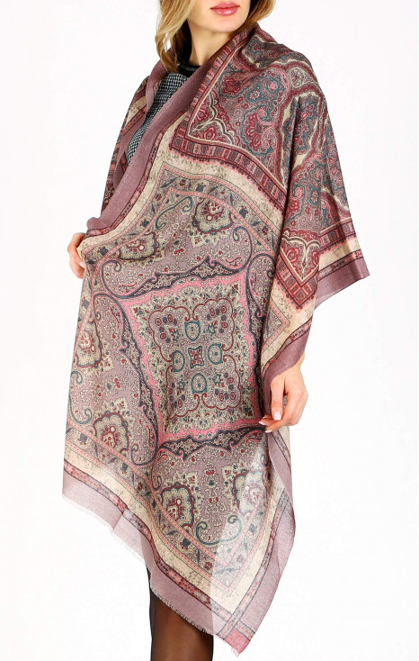 Eșarfă moale și călduroasă din l&acirc;nă și mătase  Velvet Rose Tapestry