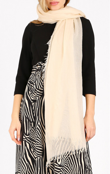 Fular delicat din l&acirc;nă, Cream Vanilla Dream