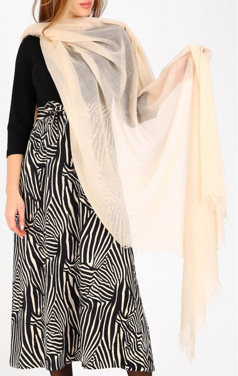 Fular delicat din l&acirc;nă, Cream Vanilla Dream