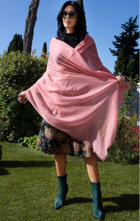Premium New Wool Scarf – Rose Whisper