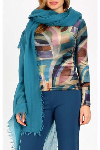 Fular călduros din lână, Brittany Blue