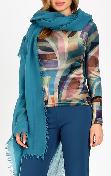 Fular călduros din l&acirc;nă, Brittany Blue