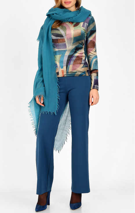 Fular călduros din lână, Brittany Blue