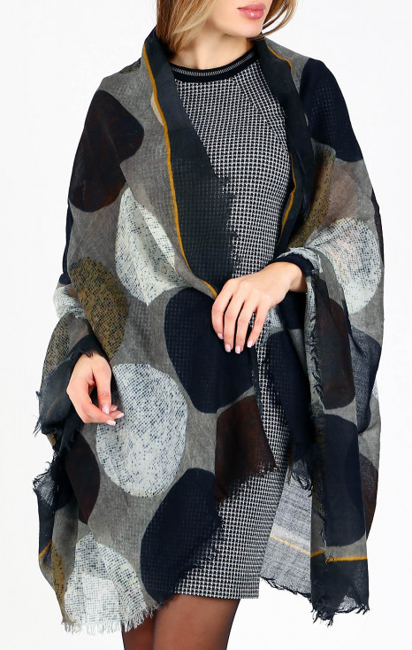 Eșarfă călduroasă din l&acirc;nă Forest Stones in Silence