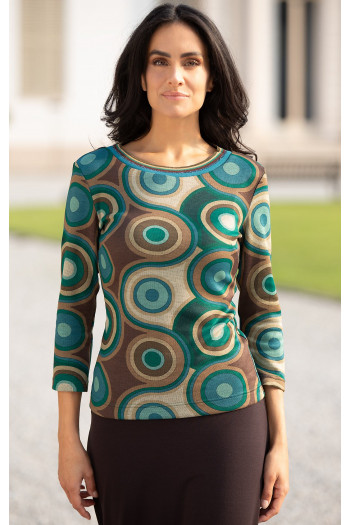 Bluză din tricot călduros cu model geometric de efect