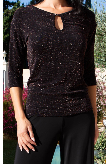 Bluză cu efect metalizat Black Bronze Shimmer [1]
