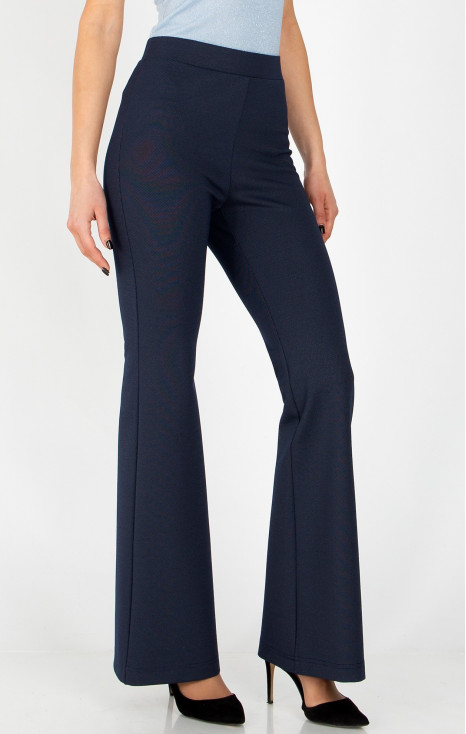 Navy Dots Structured Jersey Trousers
