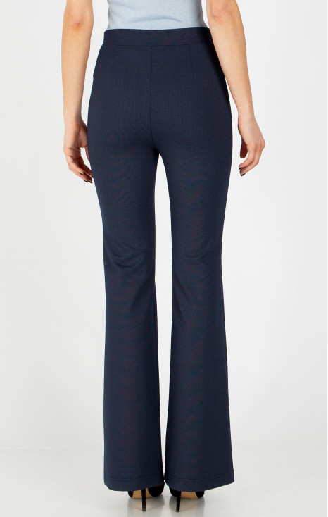 Navy Dots Structured Jersey Trousers
