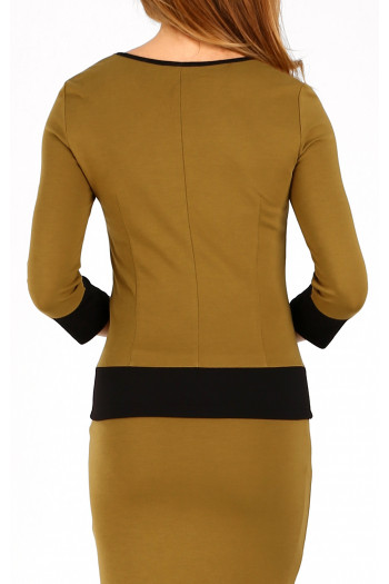 Bluză din material ferm în culoarea Bronze Mist [1]