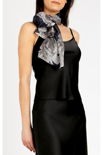Elegant satin camisole with thin straps in Black [1]
